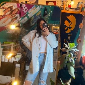 size L light blue blazer